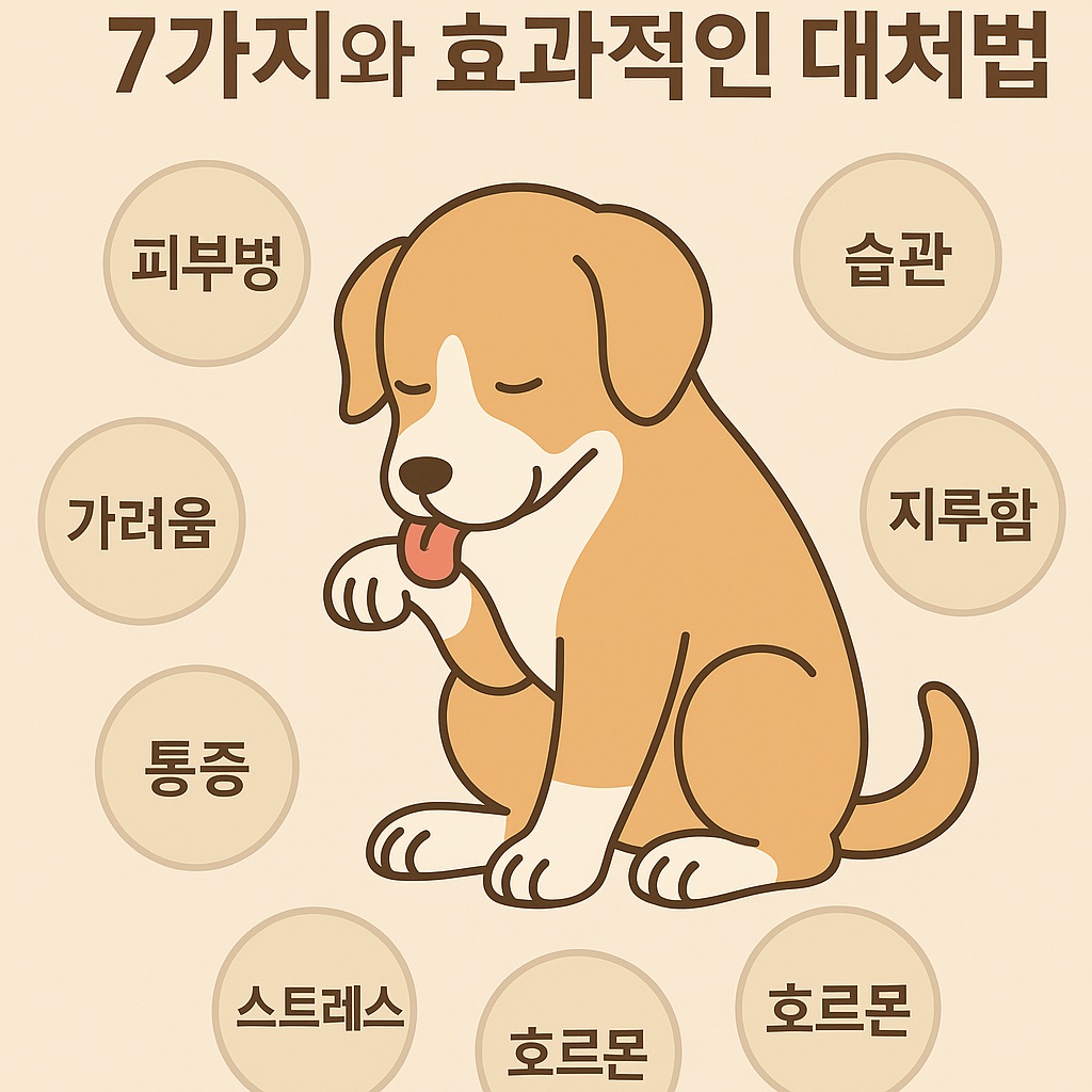강아지가 발을 핥는 행동 7가지 이유와 효과적인 대처법