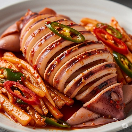 여름 제철 보양식, 오징어 초무침