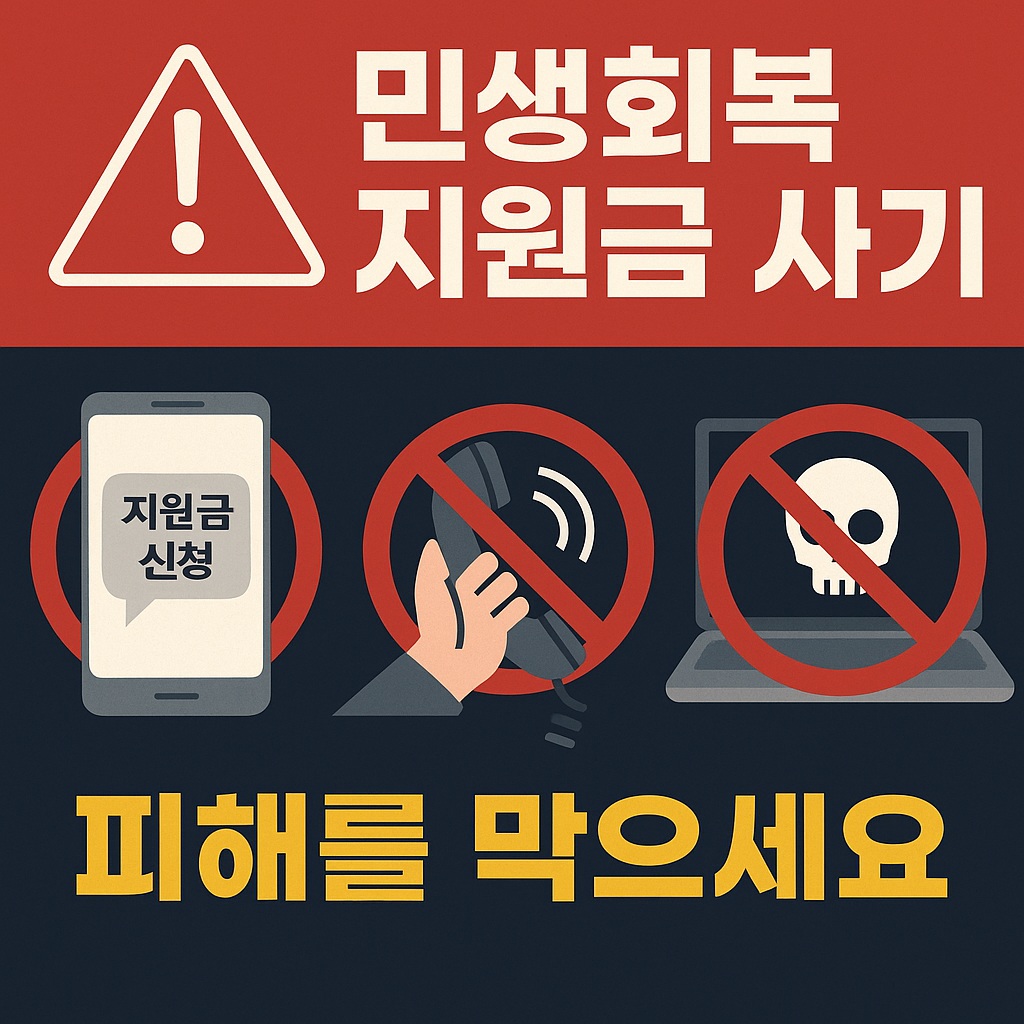 민생 회복 지원금 사기 주의보! 3대 유형과 대처법