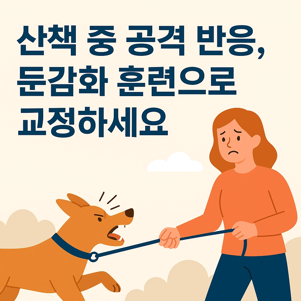 반려견 산책 중 공격성, 둔감화 훈련으로 교정하세요