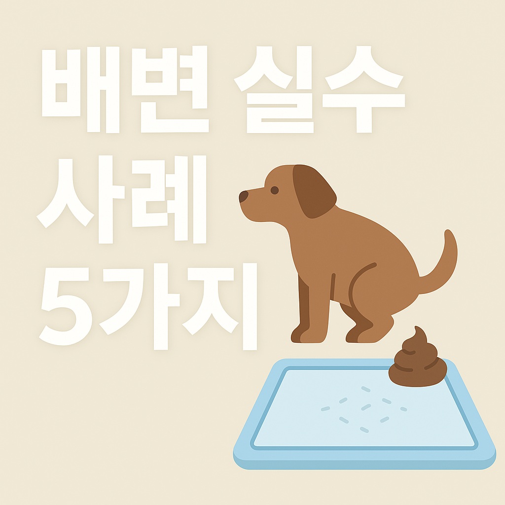 강아지 배변 실수 사례 5가지, 같은 행동 다른 이유