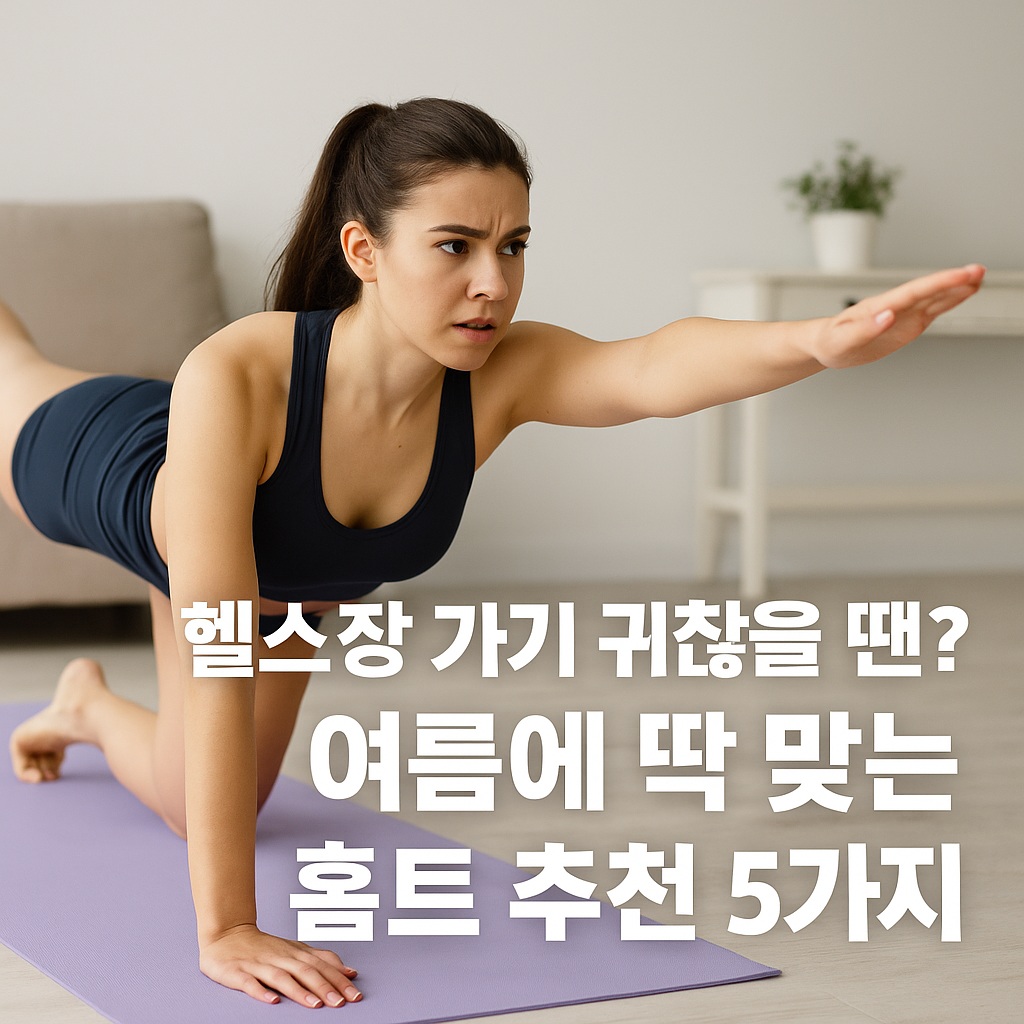 헬스장 가기 귀찮은 여름..홈트 추천 5가지