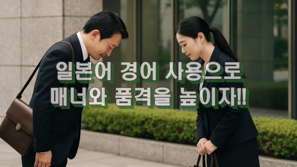 일본어 경어 사용으로 매너와 품격 높이기