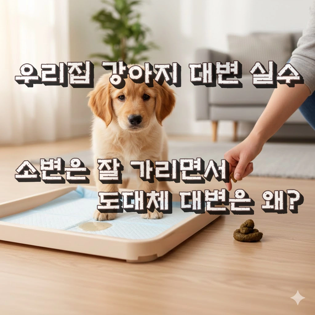 우리집 강아지 대변 실수