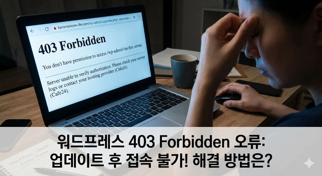 워드프레스 403 Forbidden 오류 해결 방법