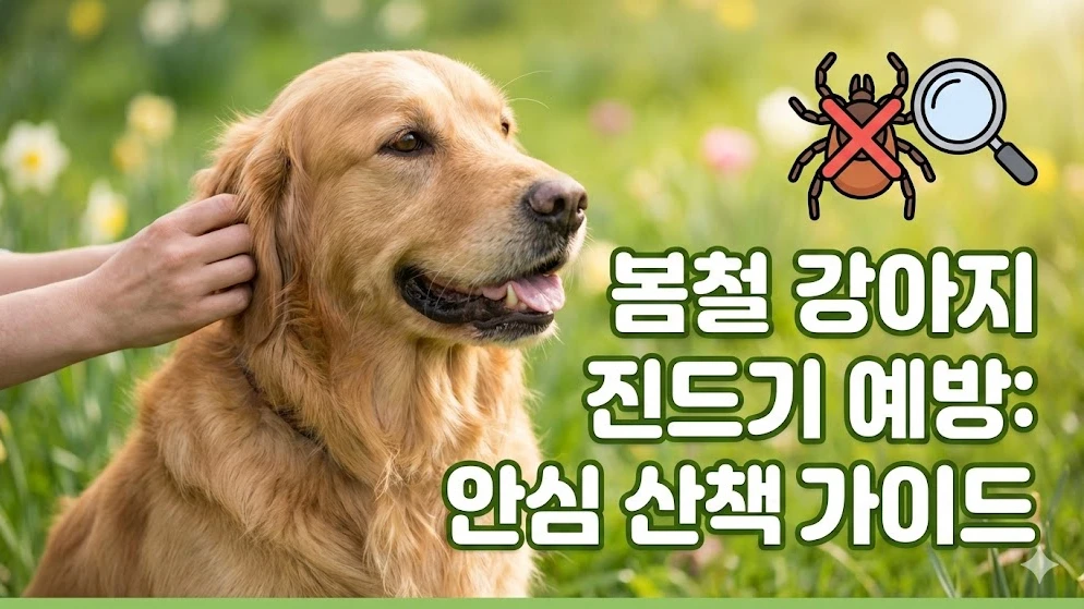 봄철 강아지 산책 시 진드기 예방