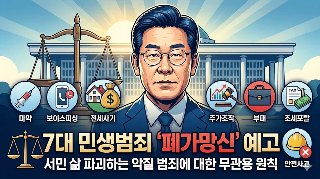 이재명 정부 7대 민생범죄 근절 선포