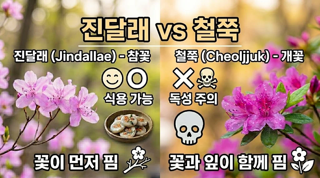 진달래와 철쭉의 차이점