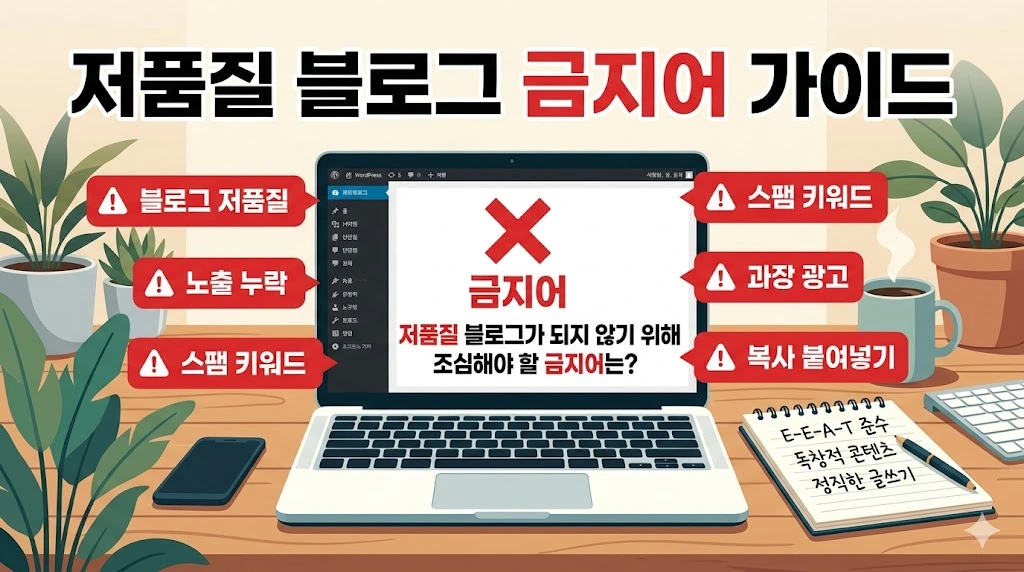 저품질 블로그 금지어 가이드