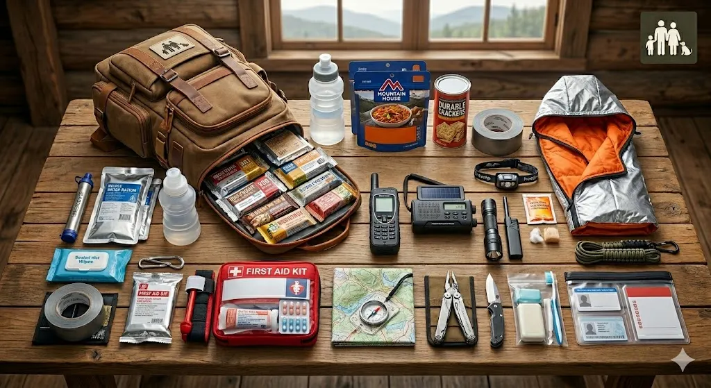 생존 배낭 구성품