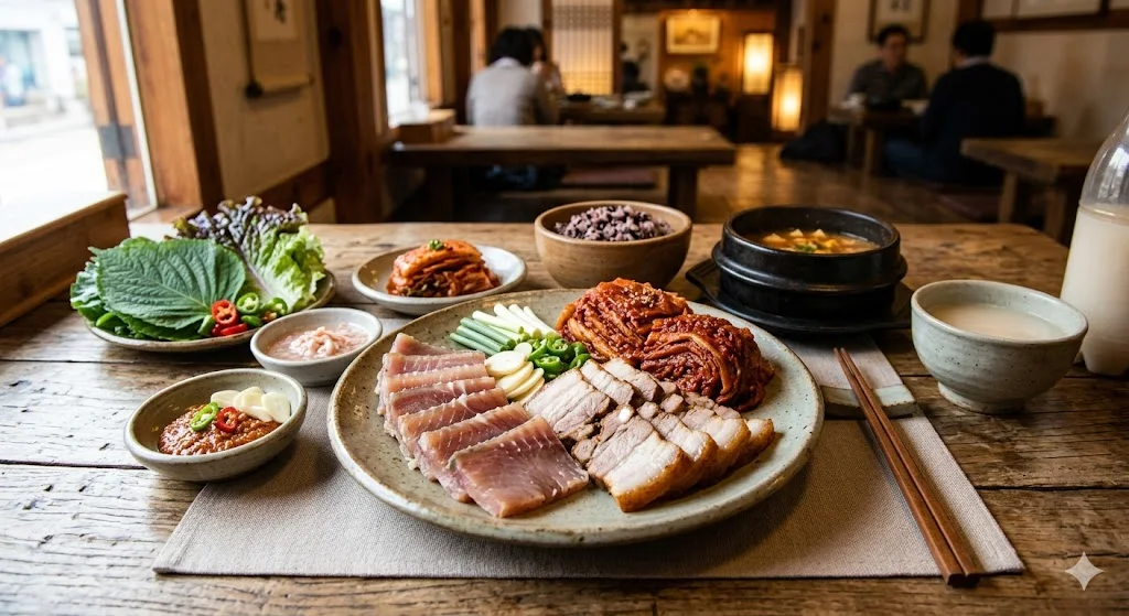 홍어 삼합